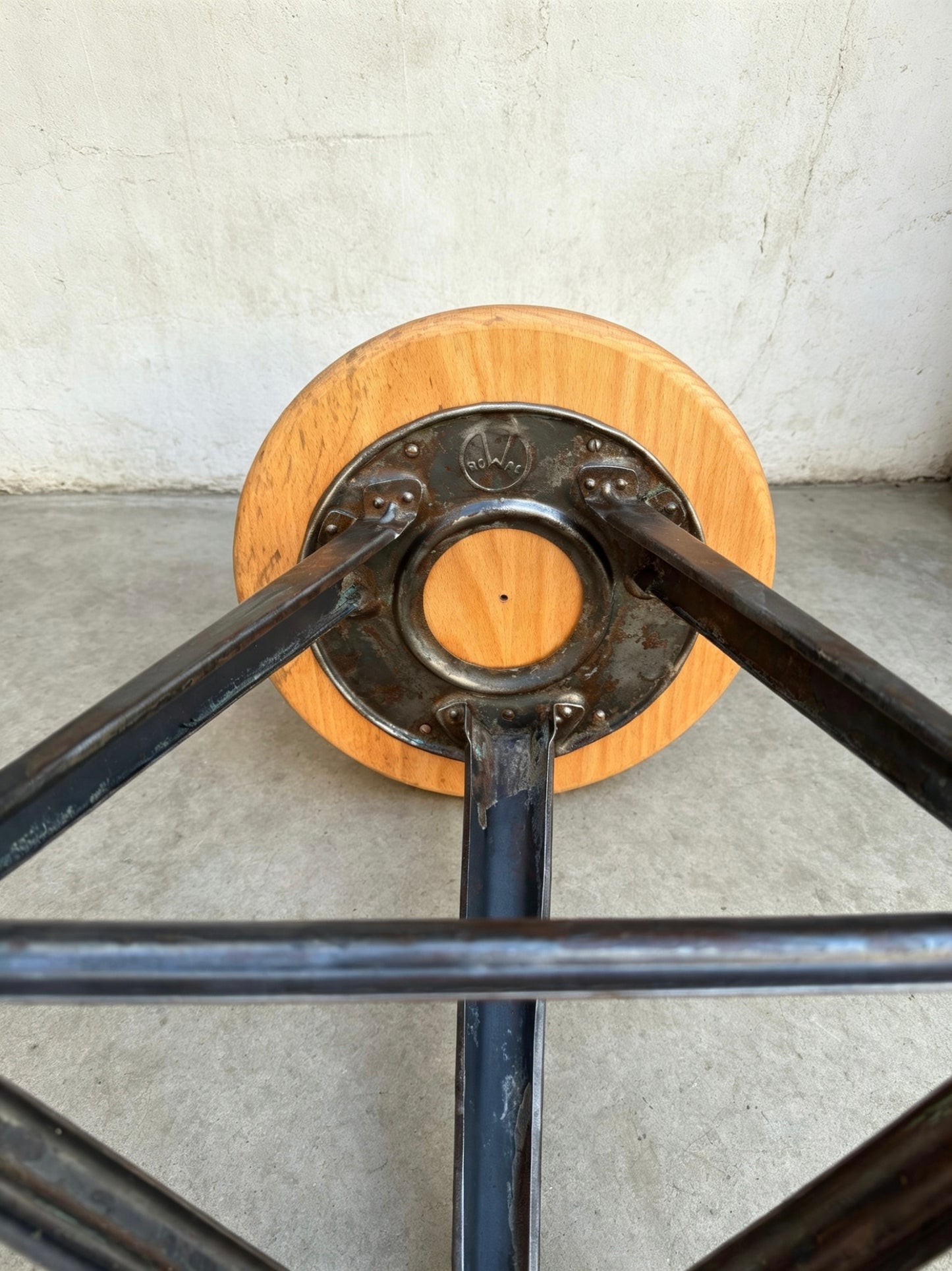 1930s Industrial Work Stool By Rowac