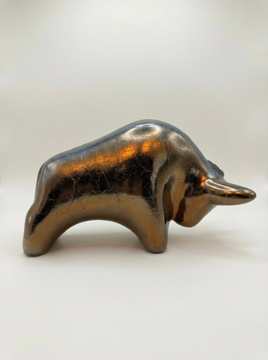 Otto Keramik Classic Ceramic Bull West German Pottery Fat Lava