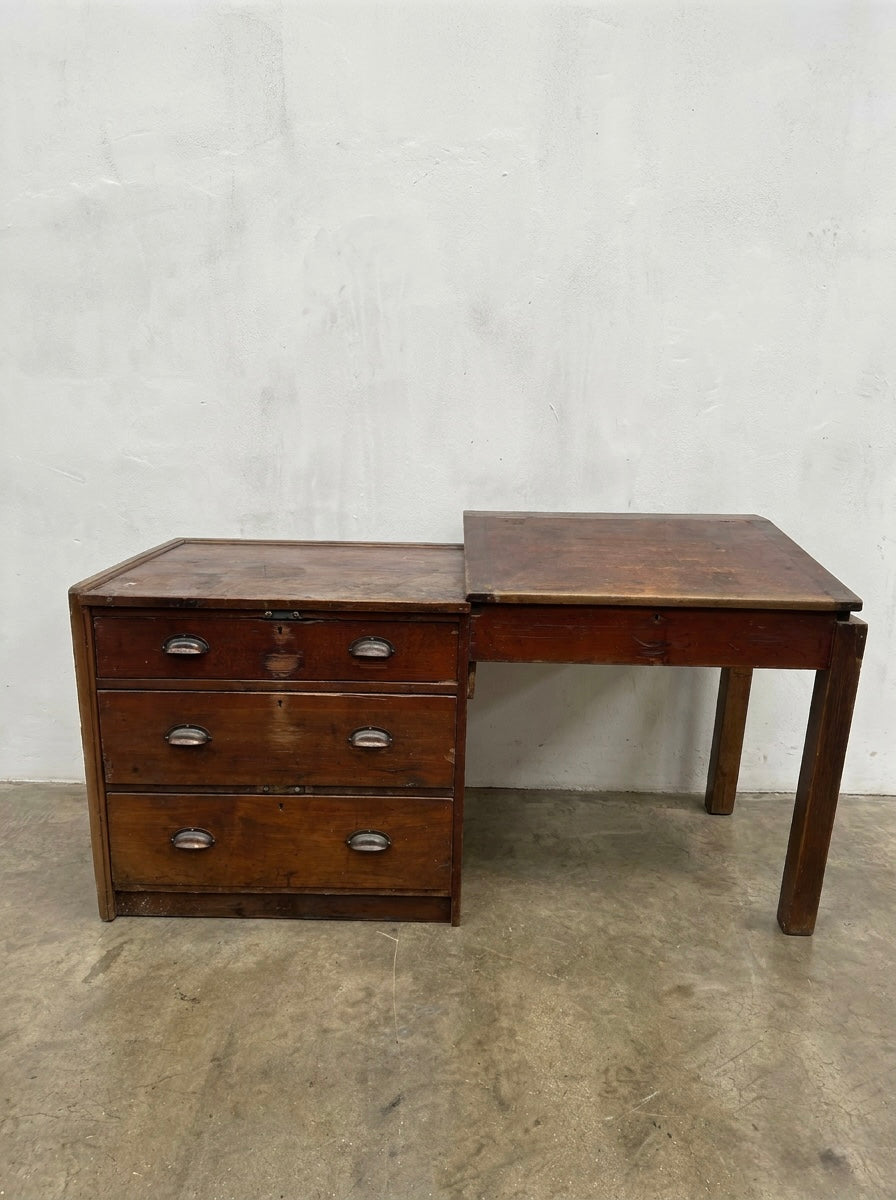 Scratch Built Warehouse Desk & Drawers Circa 1930s