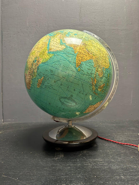 Vintage 1960s German Columbus Duo Glass Globe Lamp