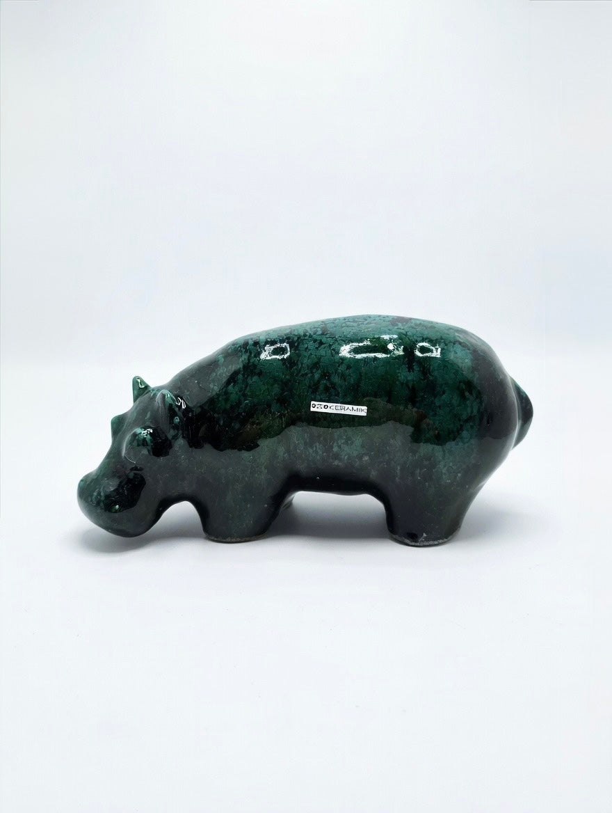 Otto Keramik Ceramic Hippopotamus West German Pottery Fat Lava