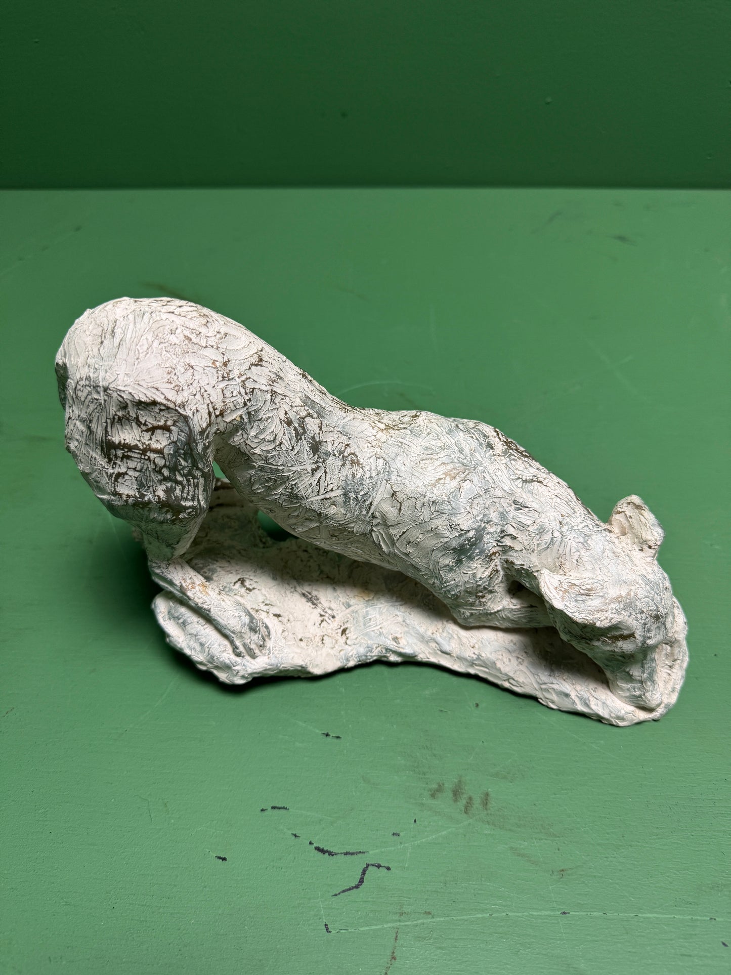 Hand Made Signed Dog Sculpture