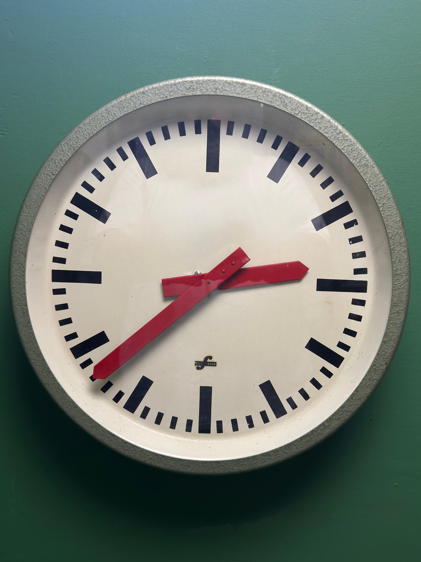 1960's East German Industrial Factory / Office Clocks By Elfema