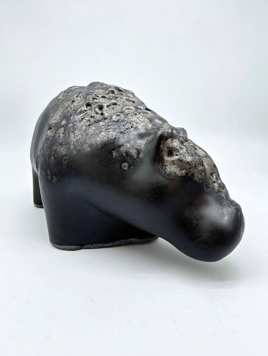 Otto Keramik Ceramic Hippopotamus West German Pottery Fat Lava