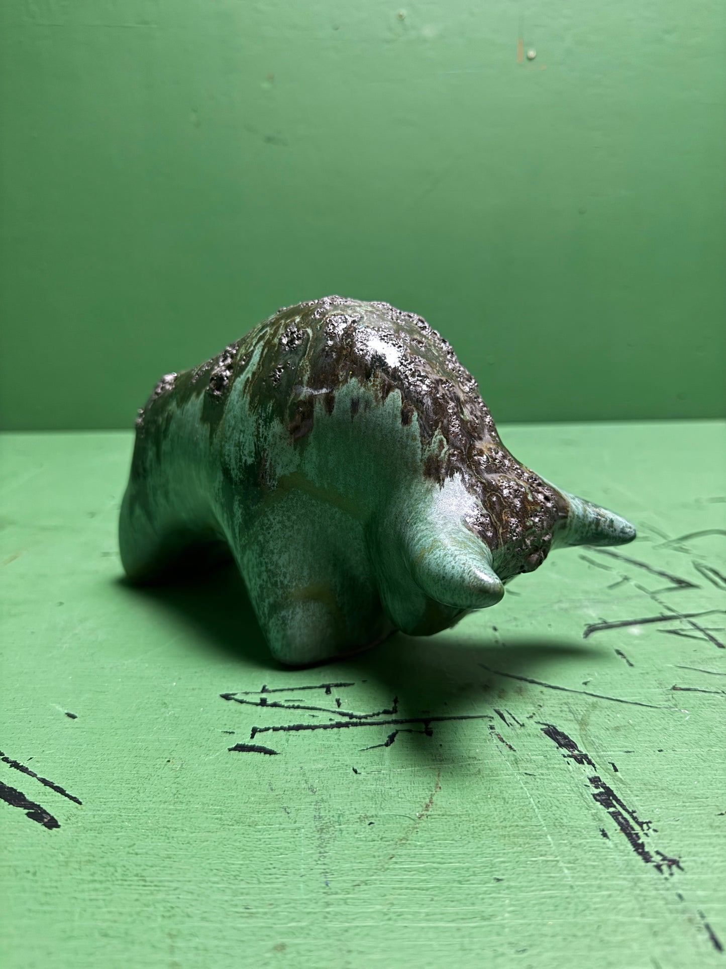 Otto Keramik Classic Ceramic Bull West German Pottery Fat Lava