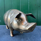 Large Hand Made Brass Piggy Bank English 1920s