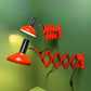 1970s Bright Orange Scissor Lamps By SIS Germany.