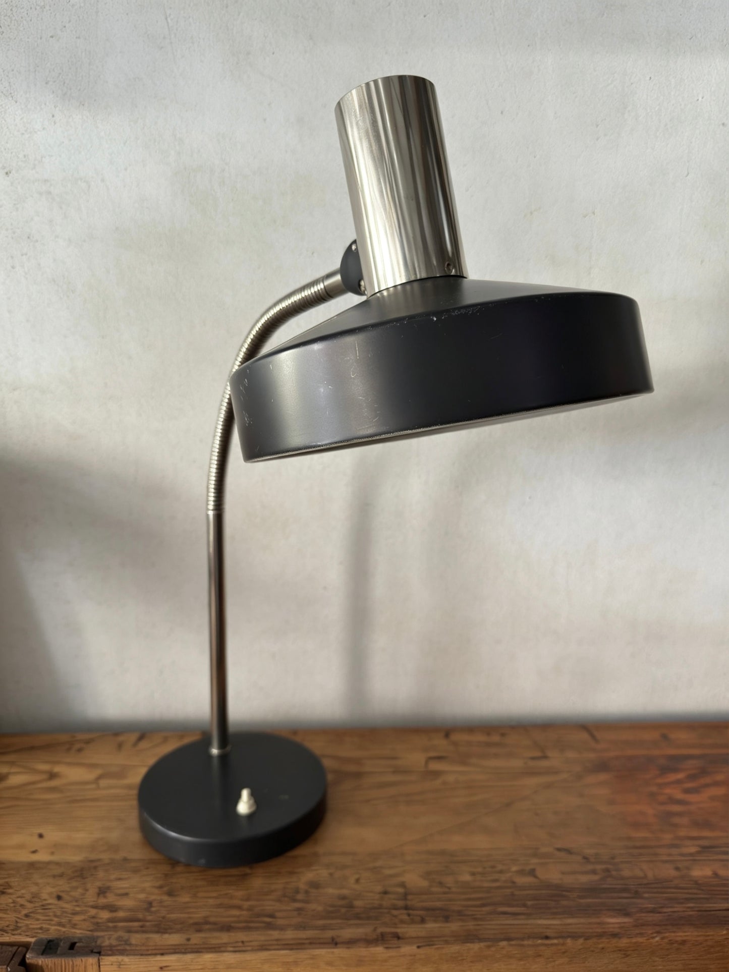 1970s Large Gooseneck Table Lamp By Kaiser Leuchten Germany