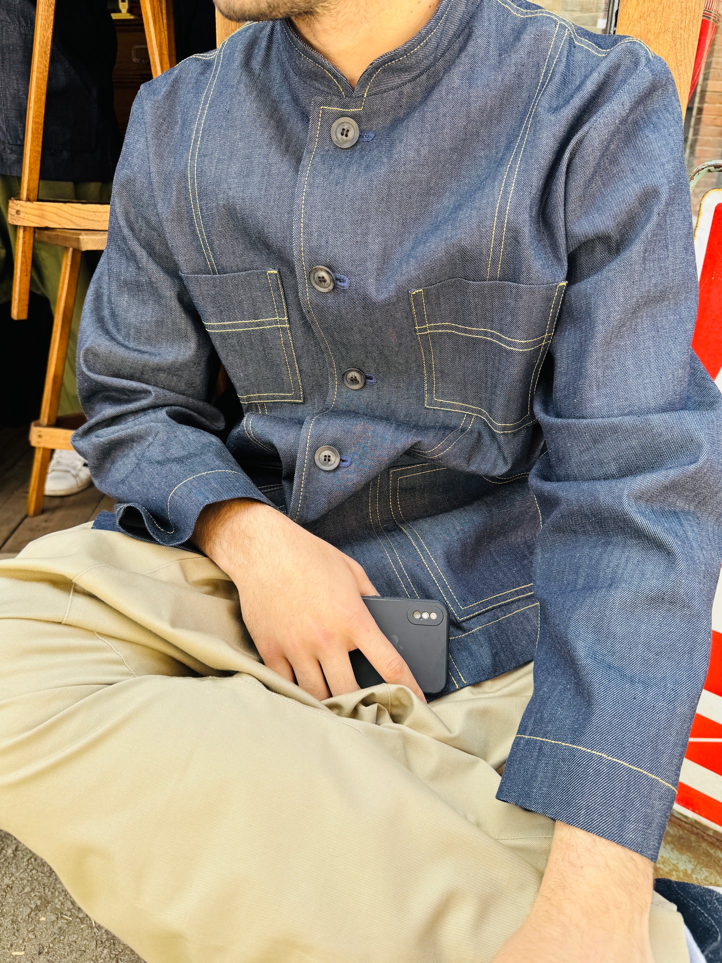 The 'Mintan' Made In London Classic Work Wear Denim Over Shirt