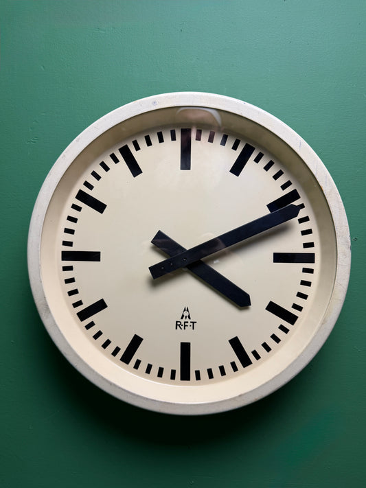 1950s East German Industrial Factory Clock By RFT