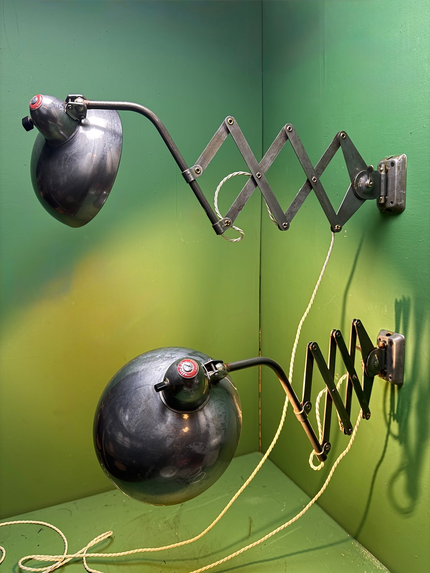 1950s Industrial Scissor Lamps By Helo Leuchten
