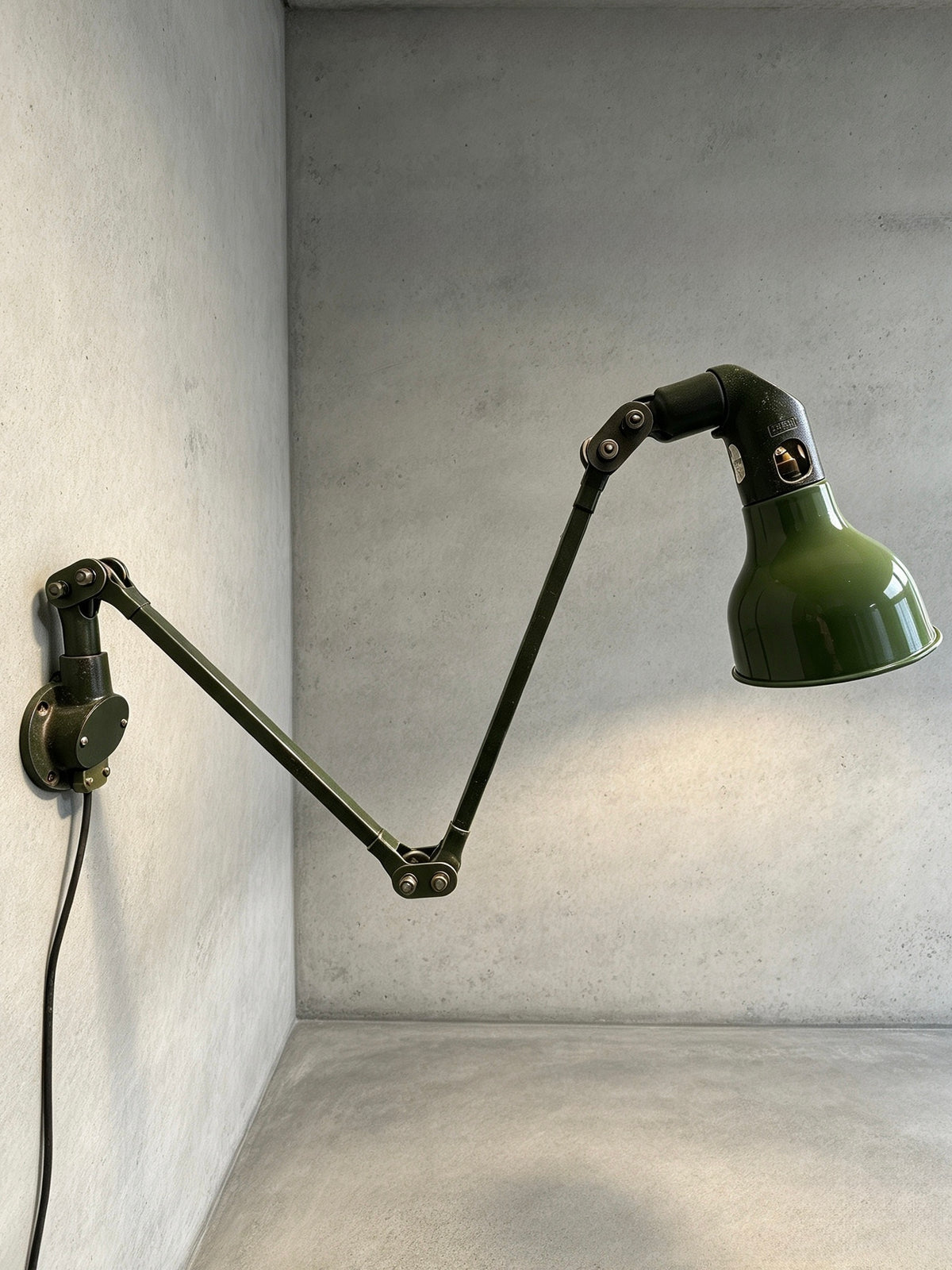Large 1930s Industrial Wall Lamp By Mek Elek London