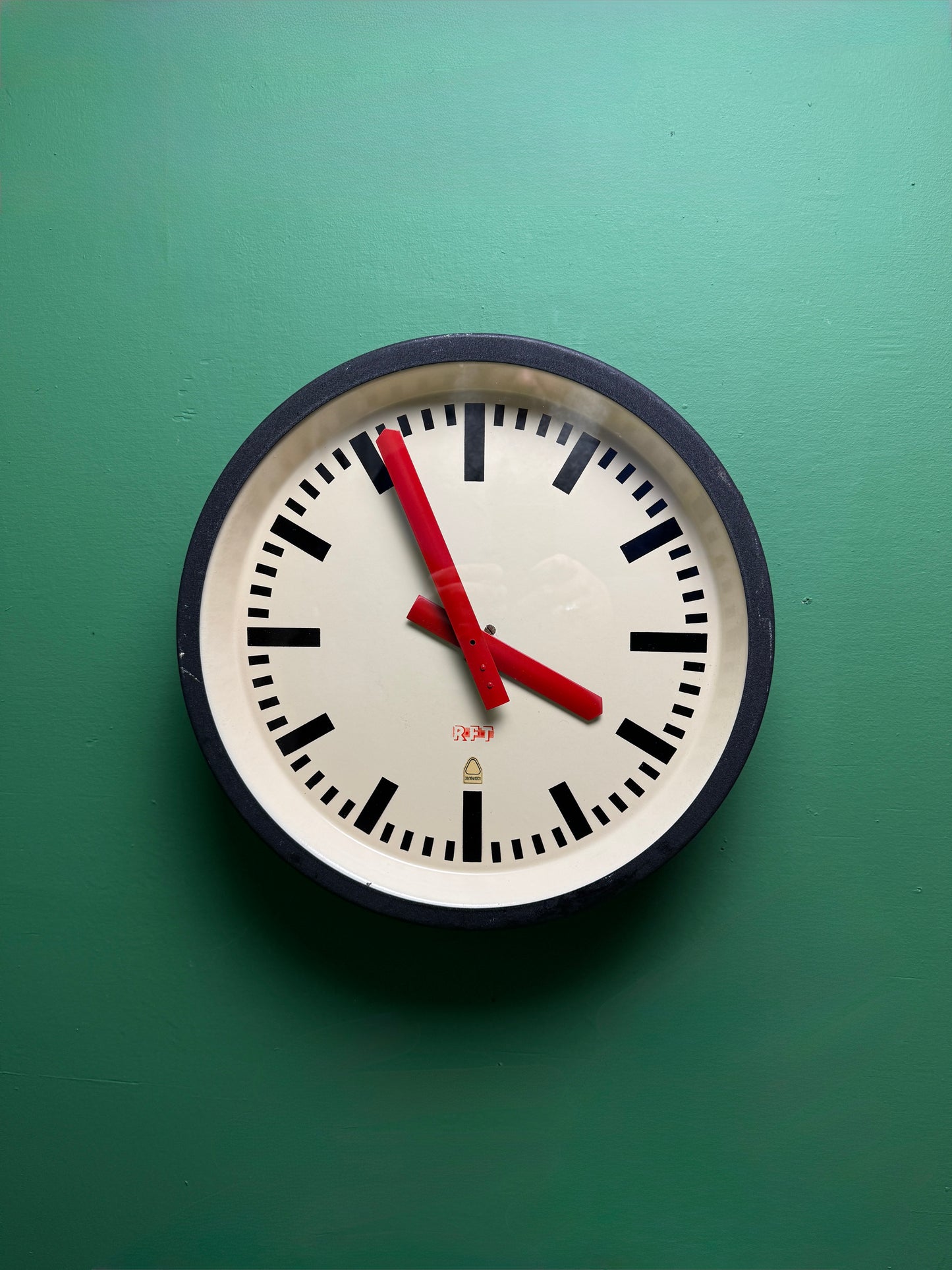 1950s East German Industrial Factory Clock By RFT