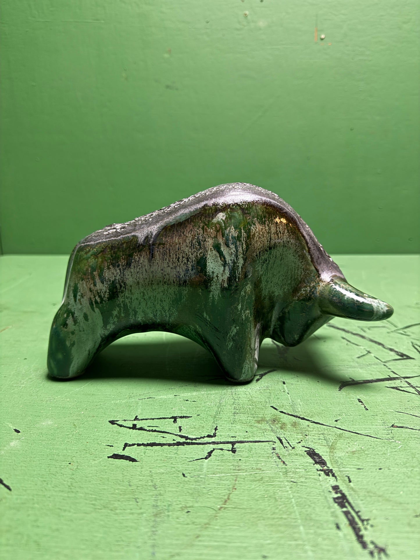 Otto Keramik Classic Ceramic Bull West German Pottery Fat Lava