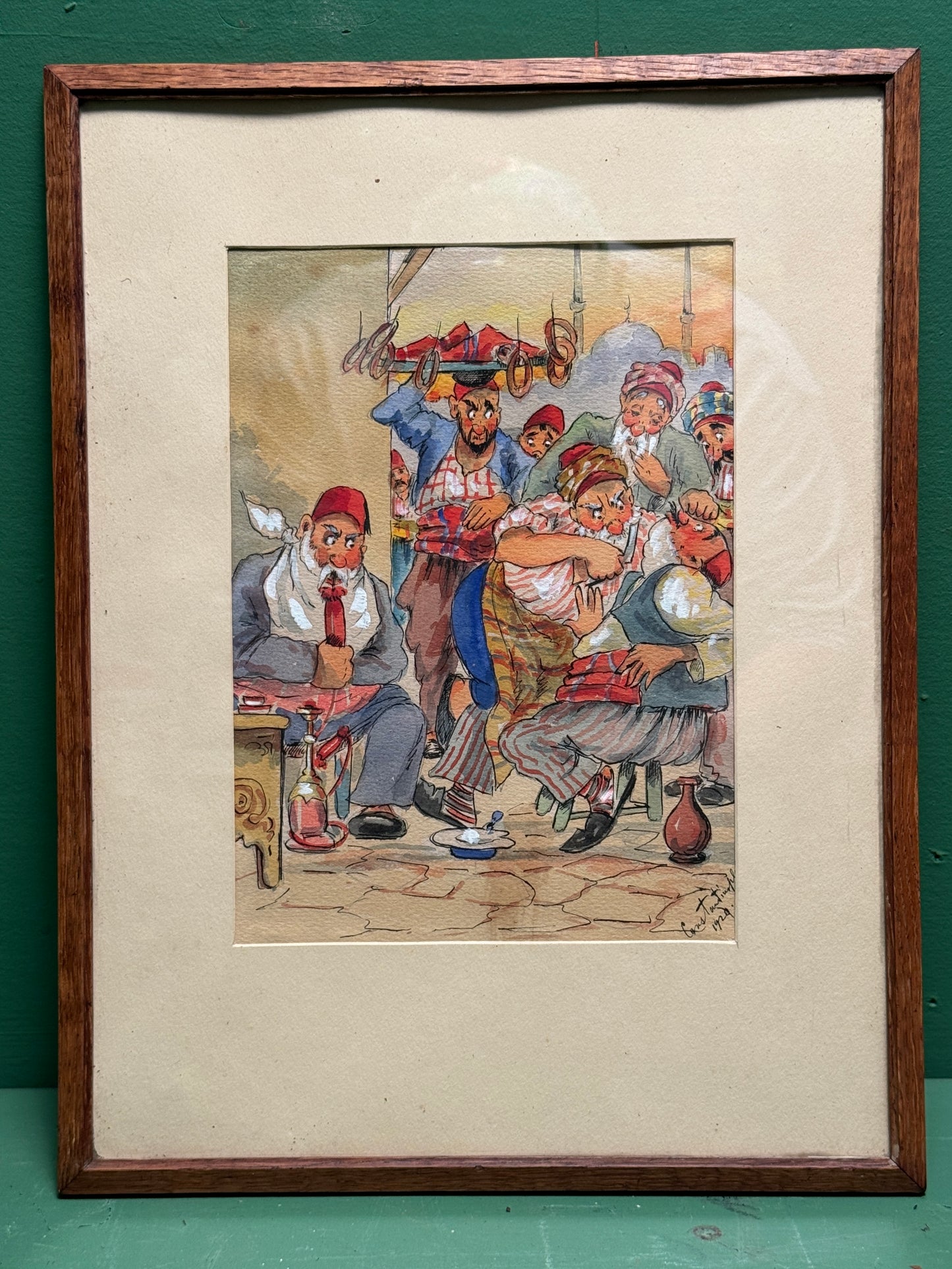 Framed Watercolour Attributed To Karelin Mitrich 1920