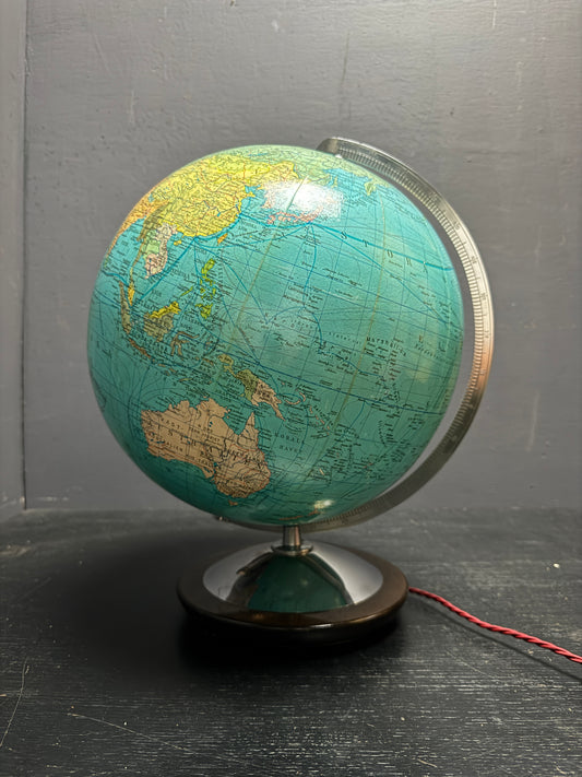 Vintage 1960s Swedish Columbus Duo Glass Globe Lamp