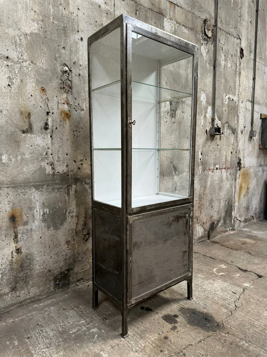 1960s Polish Steel Medical Cabinets