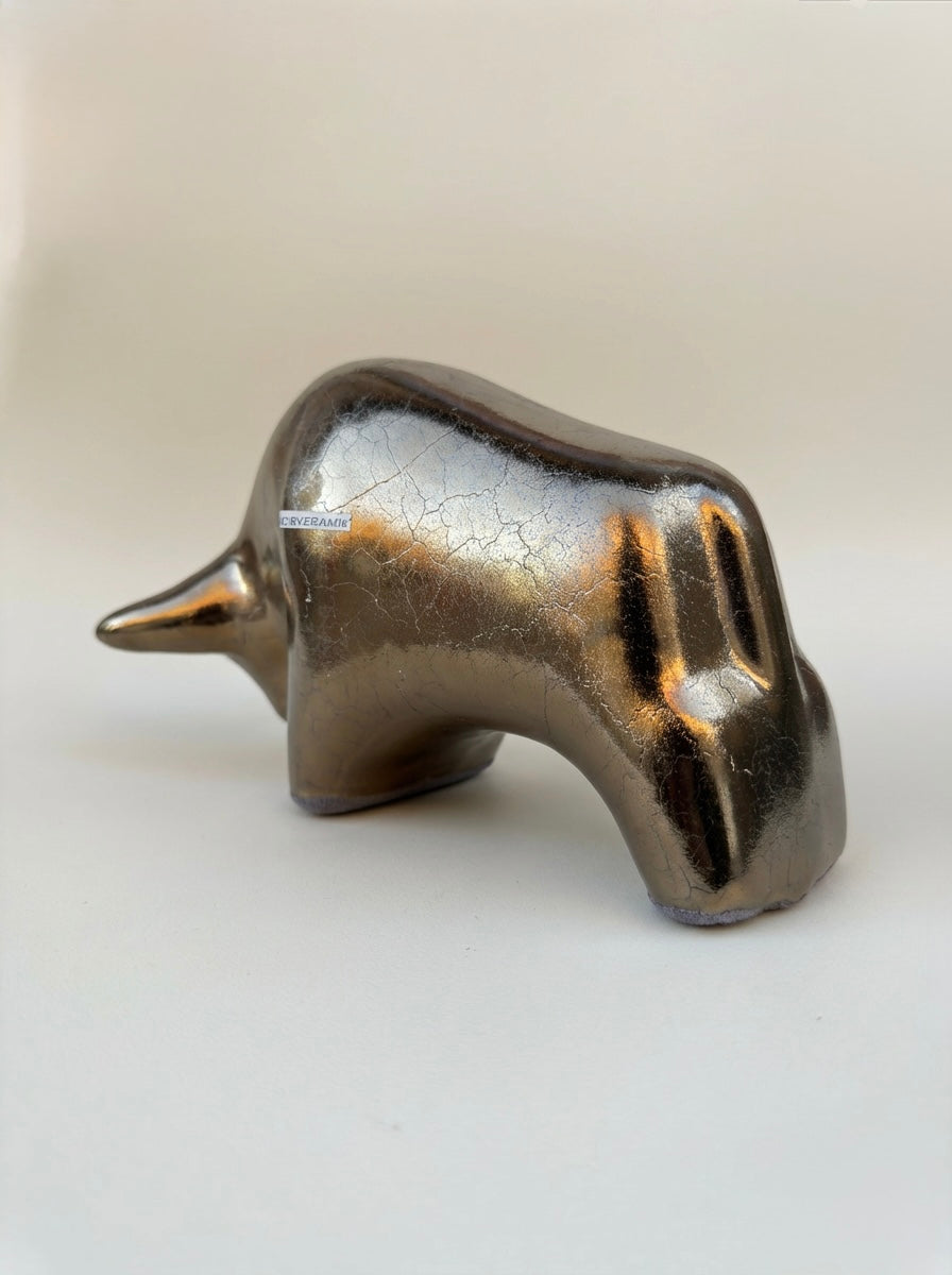 Otto Keramik Classic Ceramic Bull West German Pottery Fat Lava