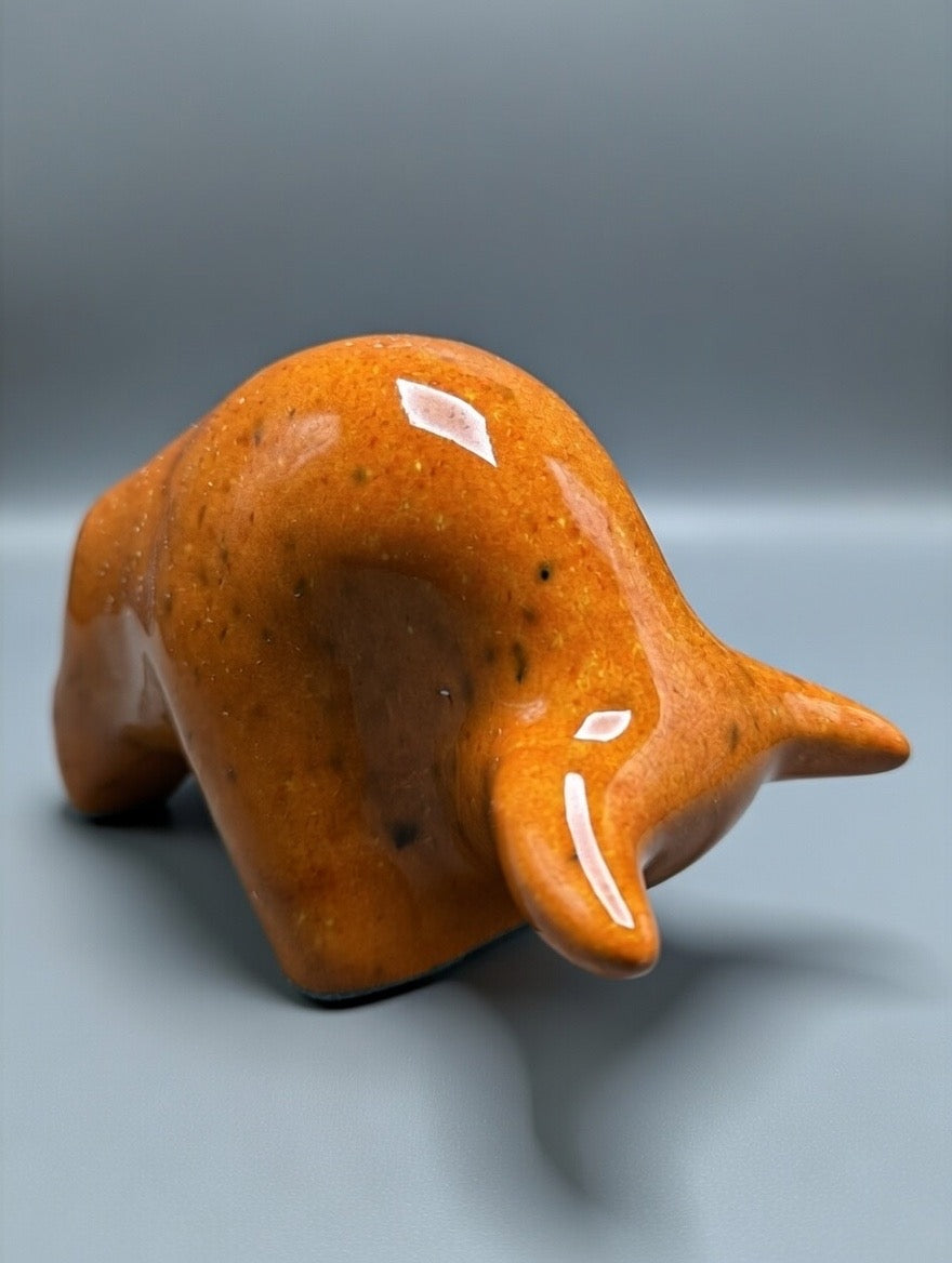 Otto Keramik Classic Ceramic Bull West German Pottery Fat Lava
