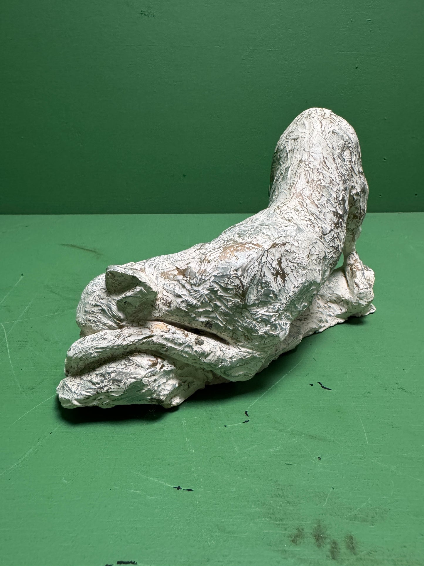 Hand Made Signed Dog Sculpture