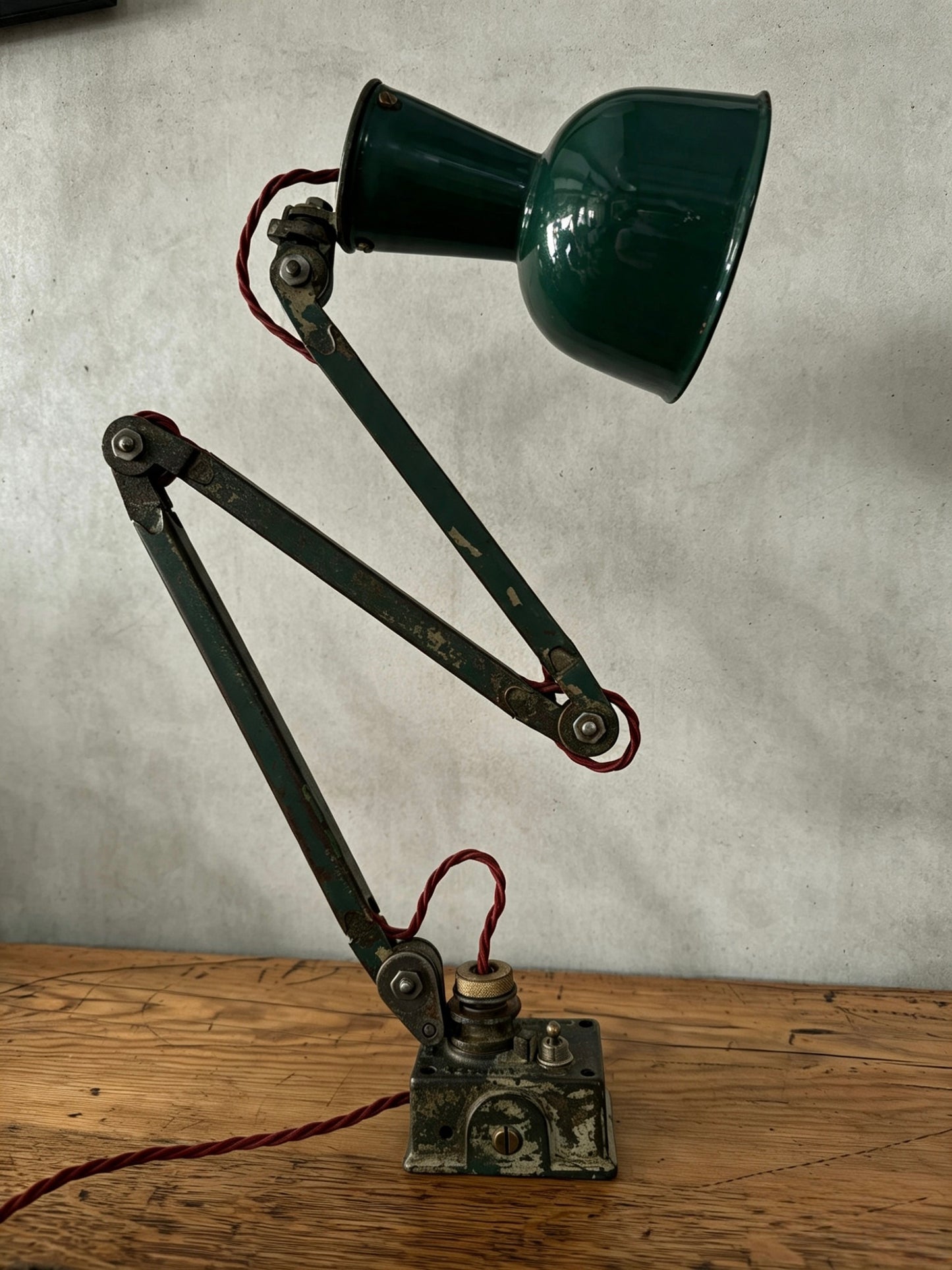 1930s Wall / Worktop Machinists Lamp By Simplex