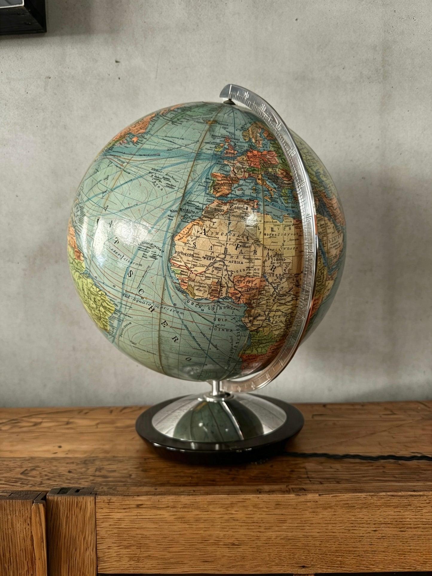 Vintage 1960s DBG Duo Glass Globe Lamp Darmstadt Germany
