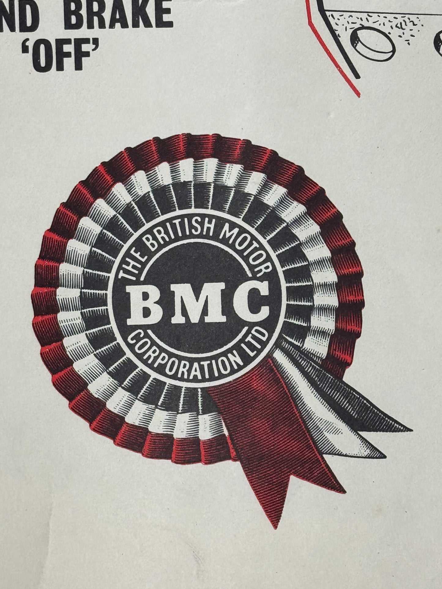 B.M.C. British Motor Corporation Educational Poster Circa 1950s