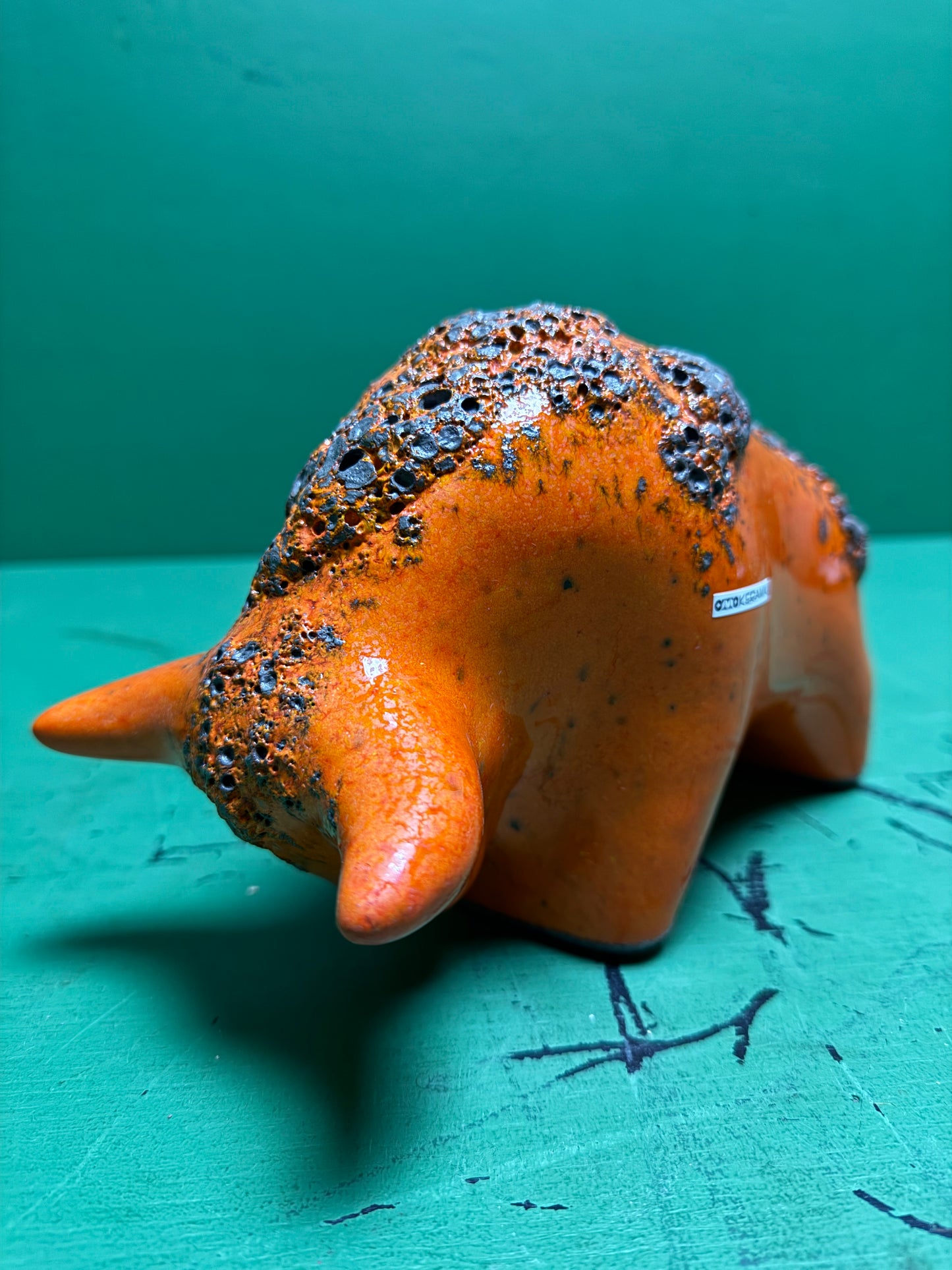 Otto Keramik Classic Ceramic Bull West German Pottery Fat Lava