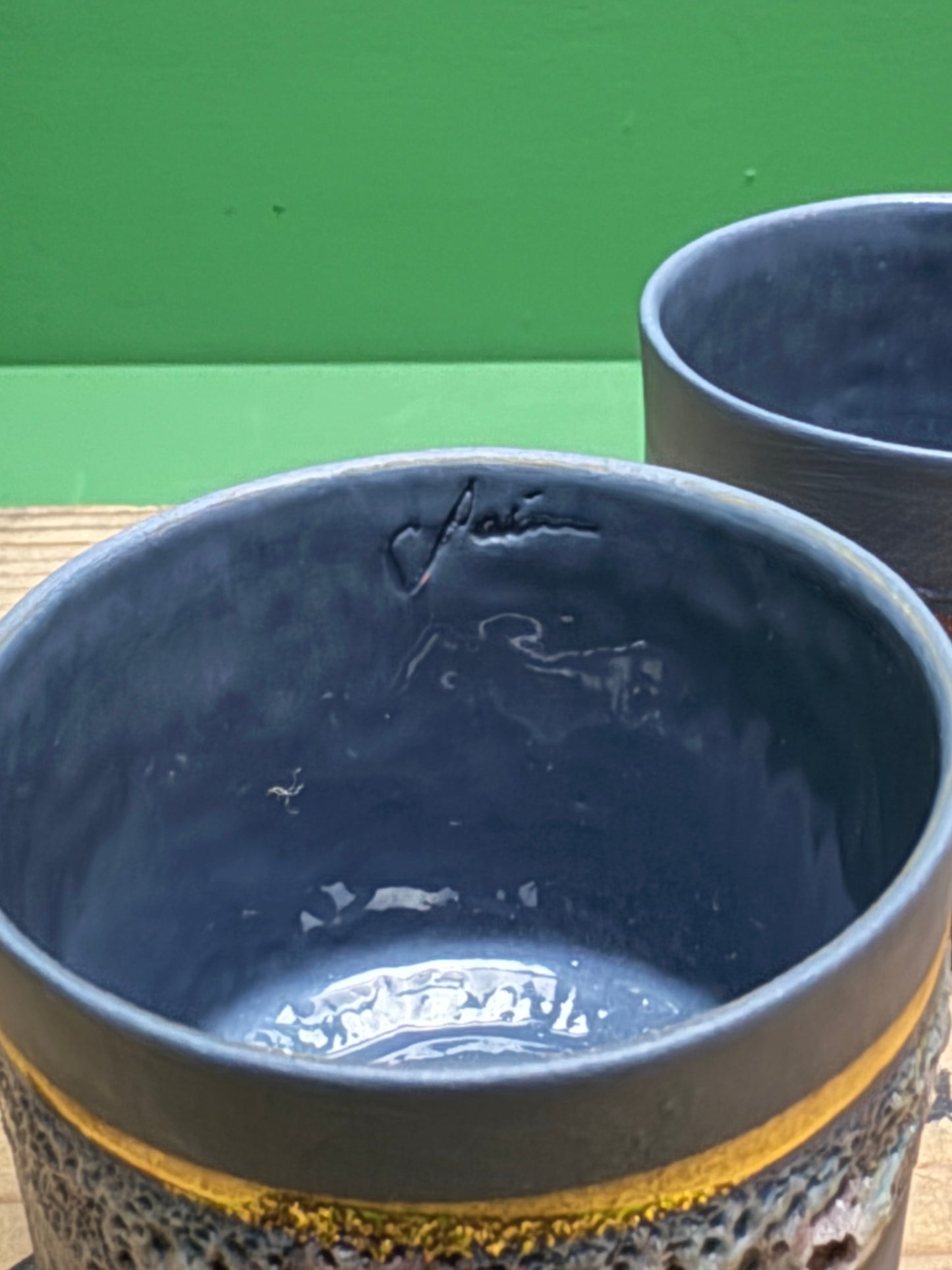 Hand Made Turkish Coffee / Espresso Cups By Renowned Design Ceramicist Saliha Kartal