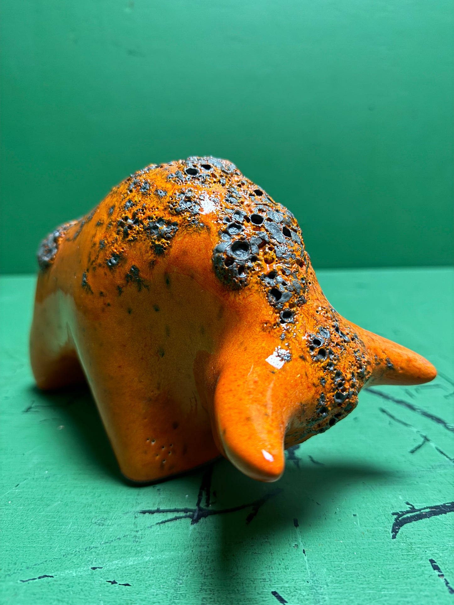 Otto Keramik Classic Ceramic Bull West German Pottery Fat Lava