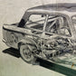 Vauxhall Viva Pen & Ink By Brian Hatton 1963