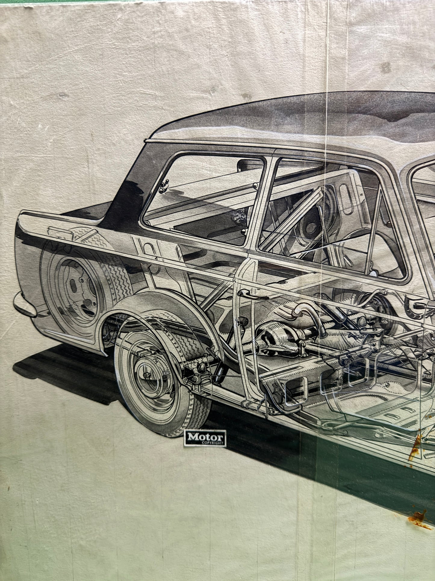 Vauxhall Viva Pen & Ink By Brian Hatton 1963