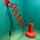 1970s Bright Orange Scissor Lamps By SIS Germany
