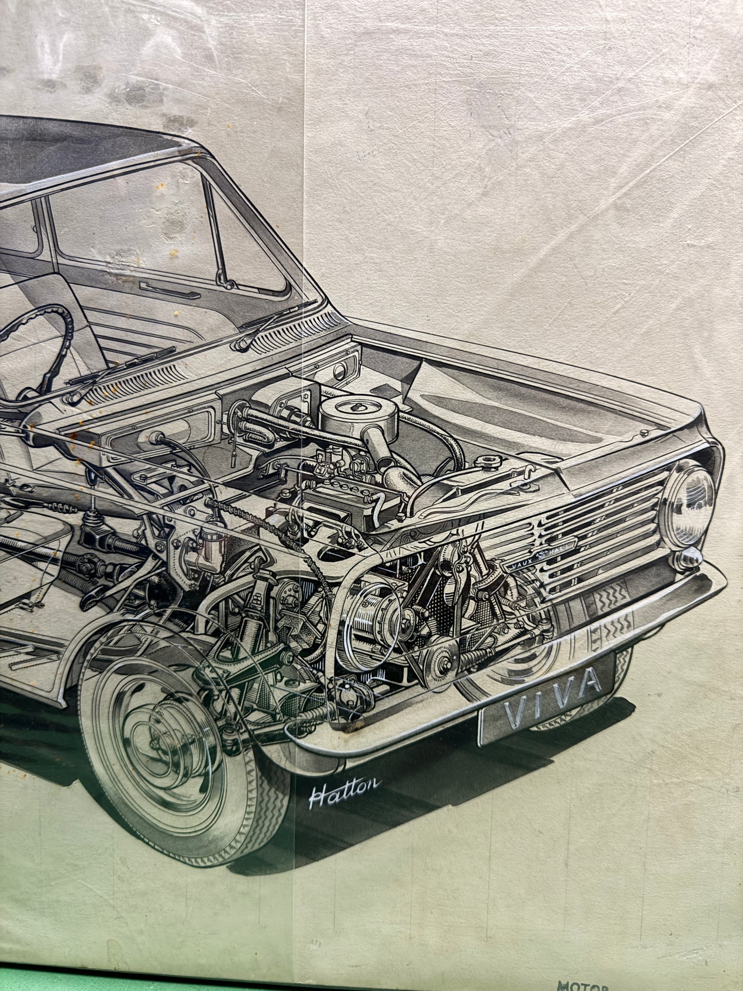 Vauxhall Viva Pen & Ink By Brian Hatton 1963