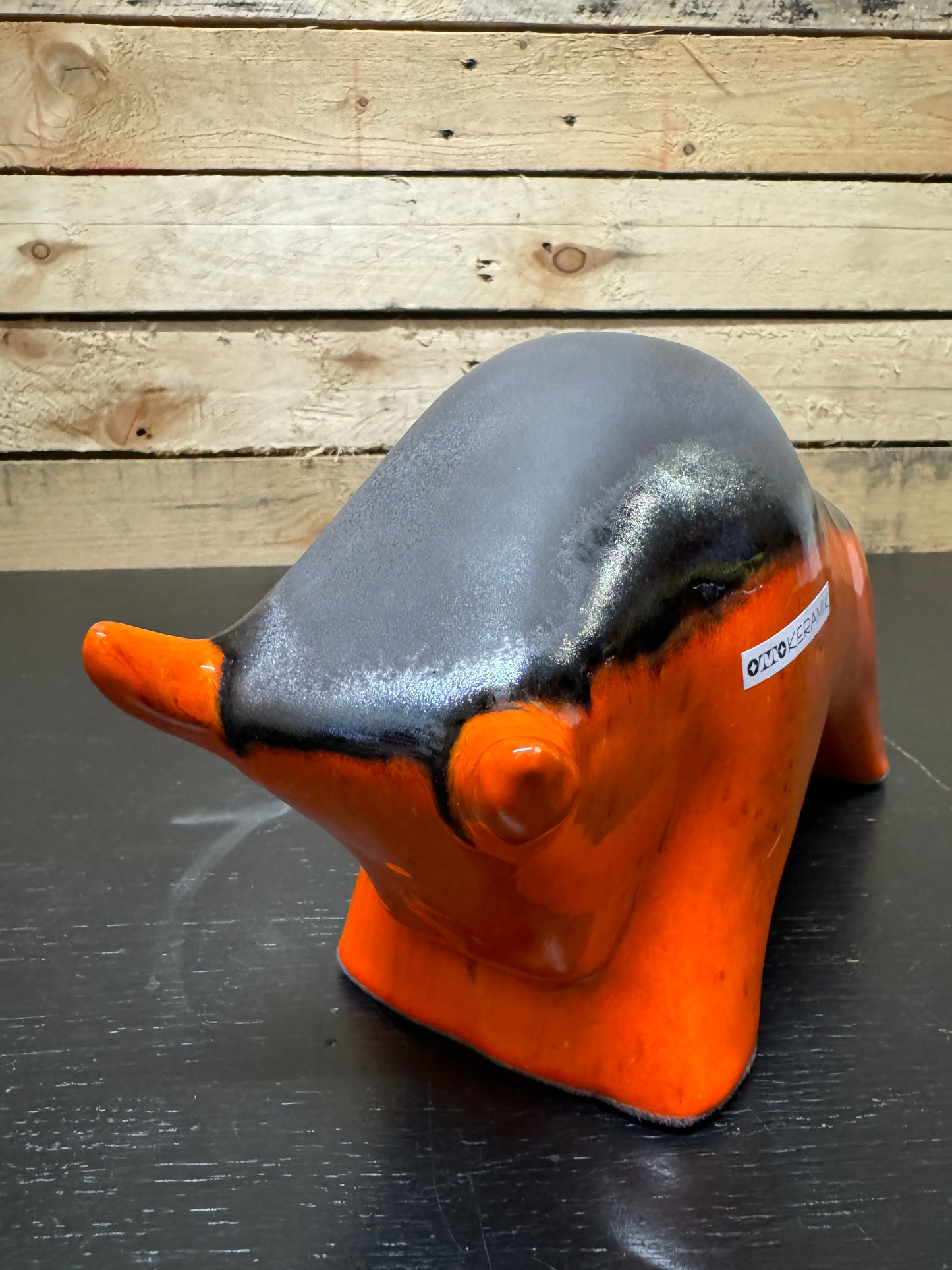 Otto Keramik Ceramic Bull West German Pottery Fat Lava