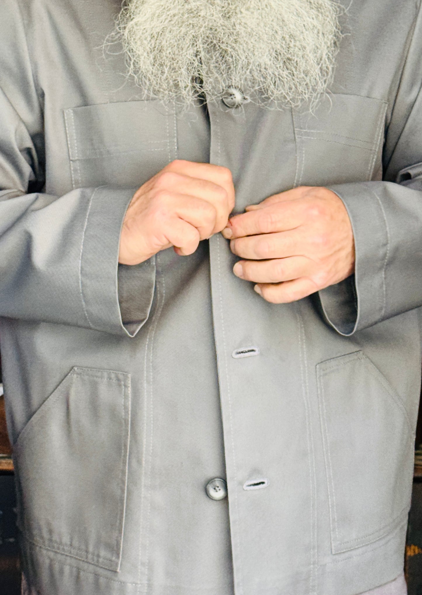 The 'Mintan' Made In London Classic Work Wear Drill Cotton Over Shirt