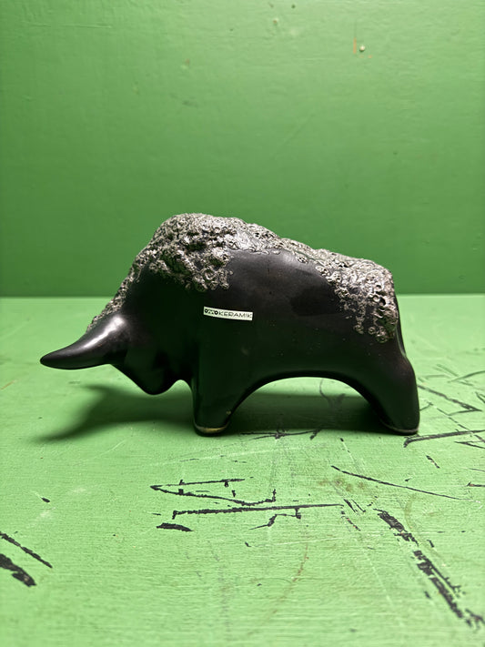 Otto Keramik Classic Ceramic Bull West German Pottery Fat Lava