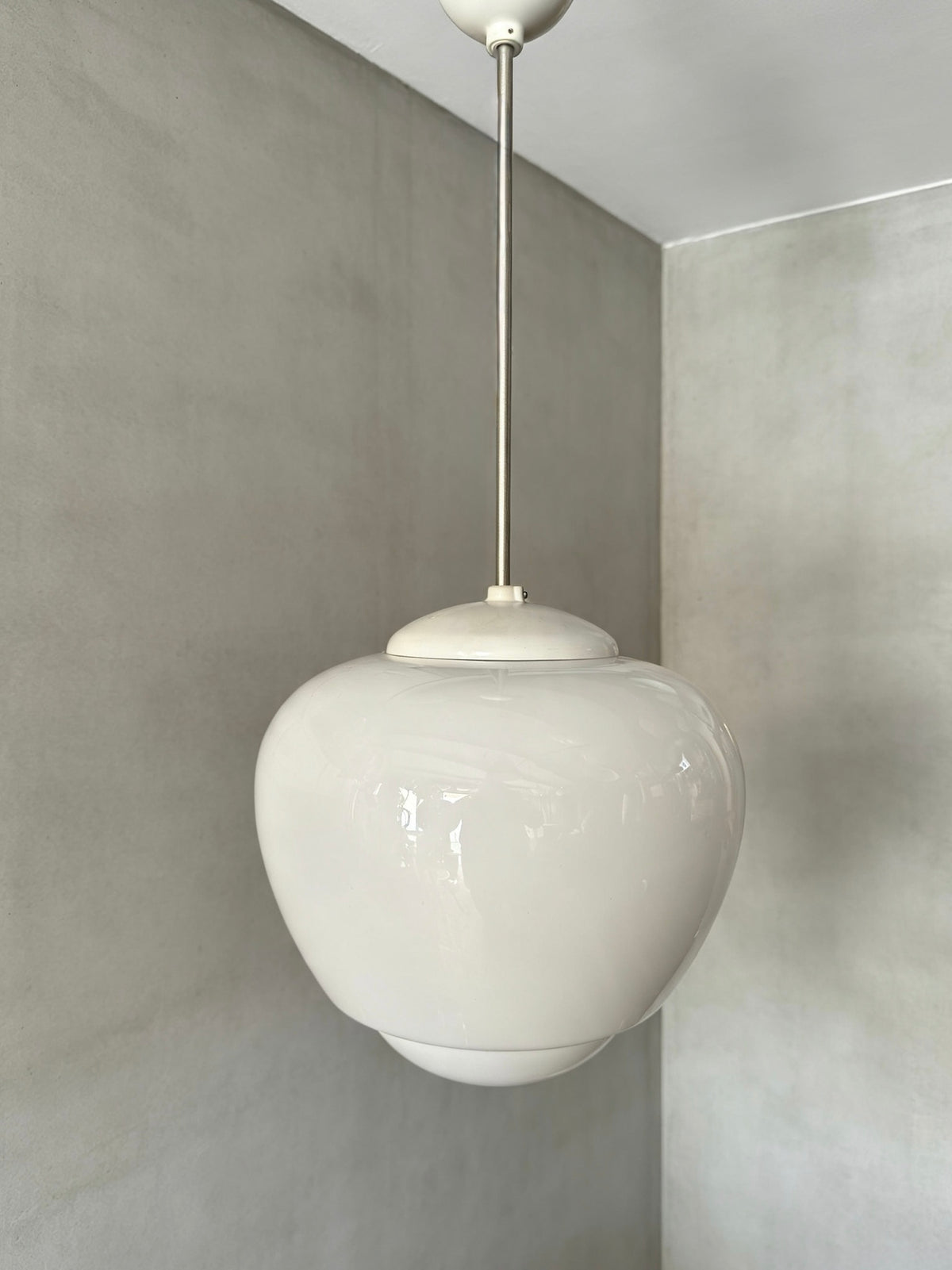 1960s Large Czech Opaline Pendant Light By Napako