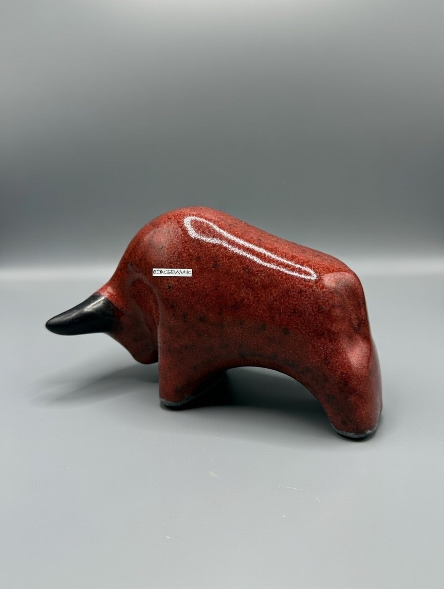 Otto Keramik Classic Ceramic Bull West German Pottery Fat Lava