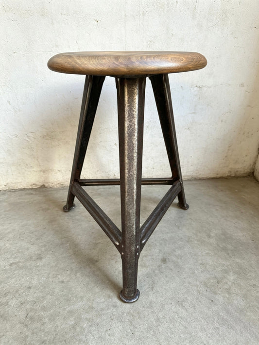 1930s Industrial Work Stool By Rowac
