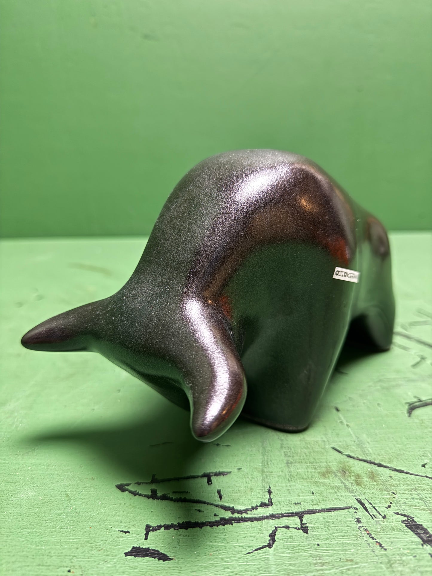 Otto Keramik Classic Ceramic Bull West German Pottery Fat Lava