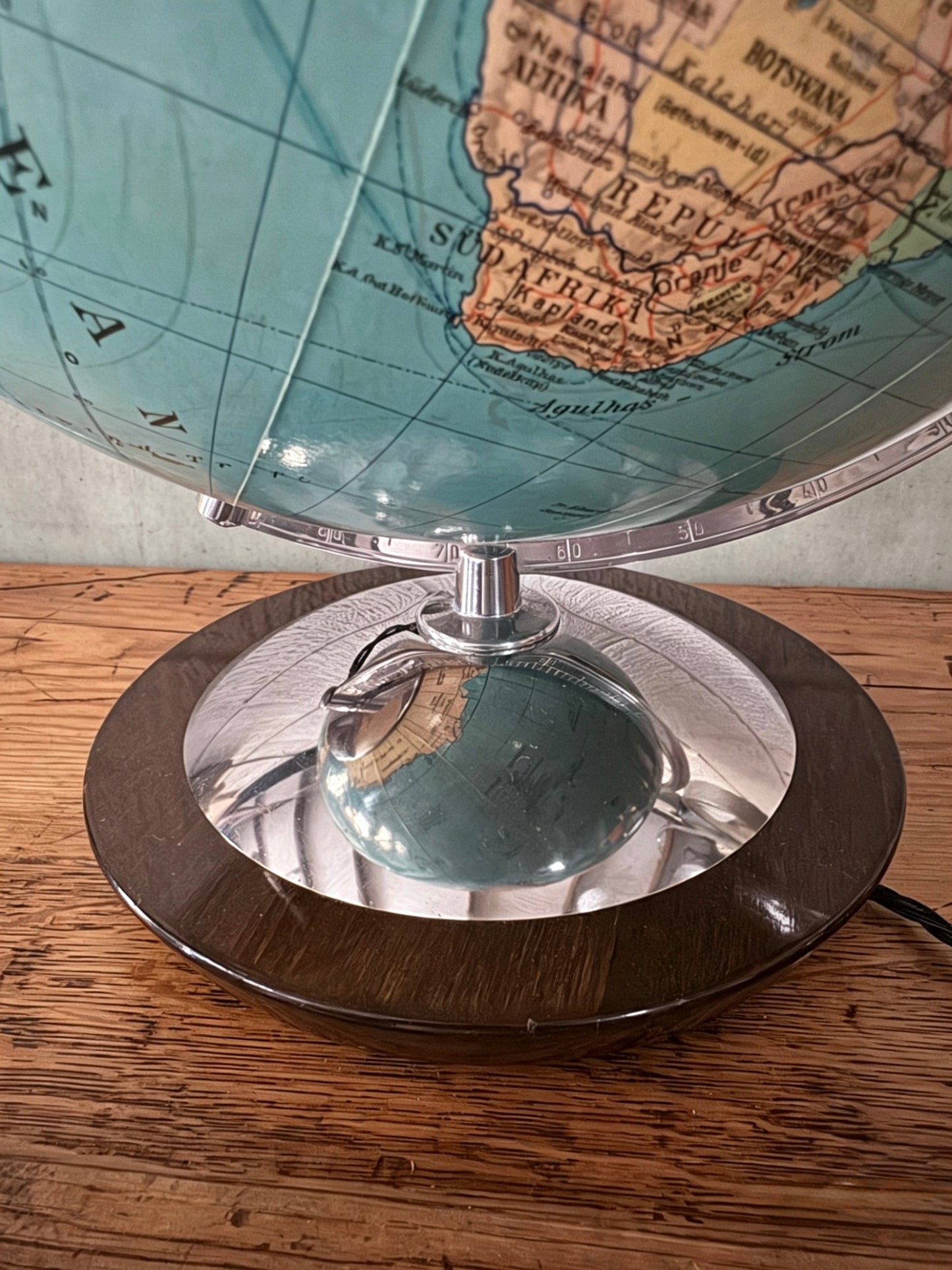 Vintage 1960s German Columbus Duo Glass Globe Lamp