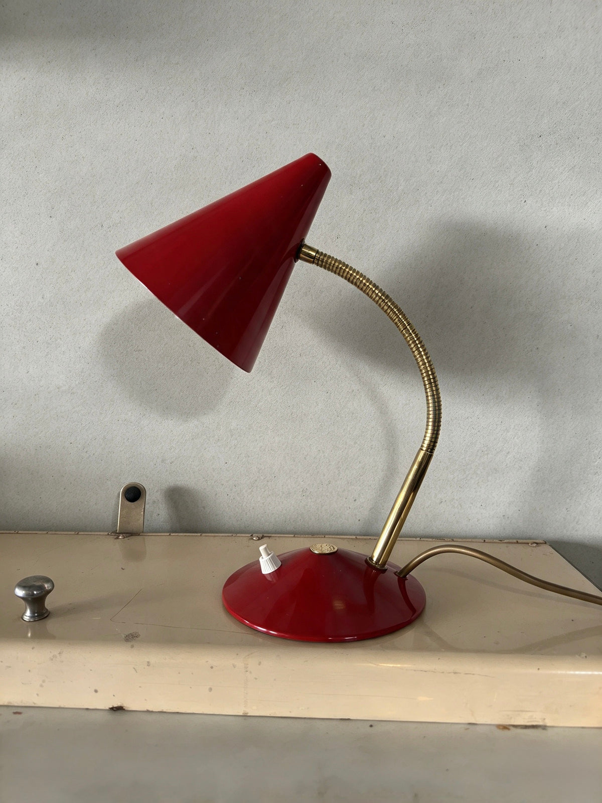 1950s Goose Neck Table Lamp By Helo Leuchten