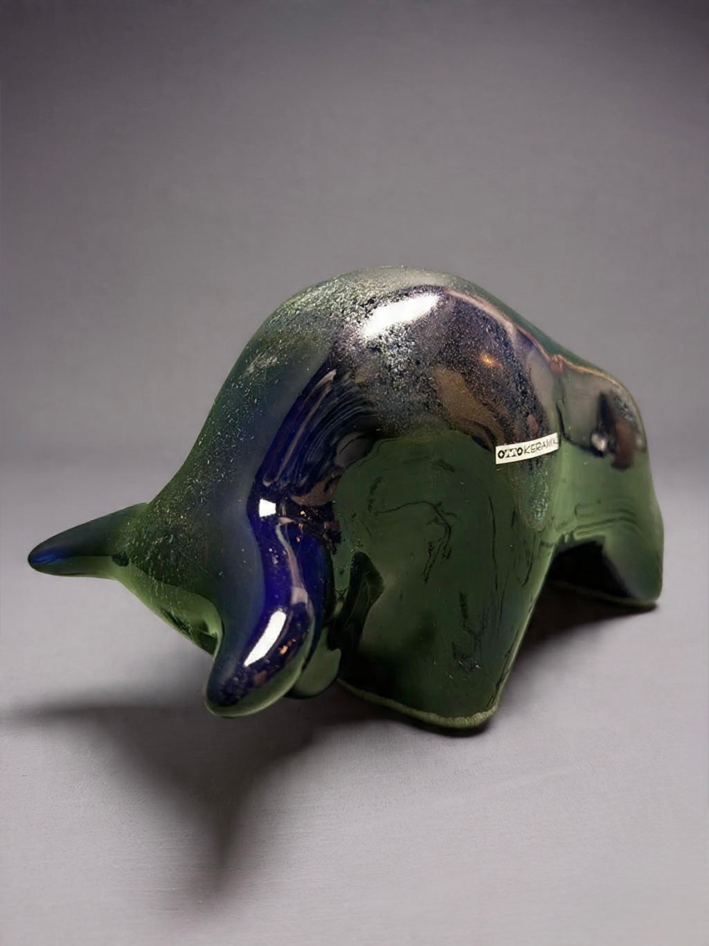 Otto Keramik Classic Ceramic Bull West German Pottery Fat Lava