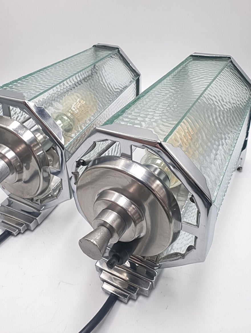 1930s Pair Of Art Deco Wall Lights