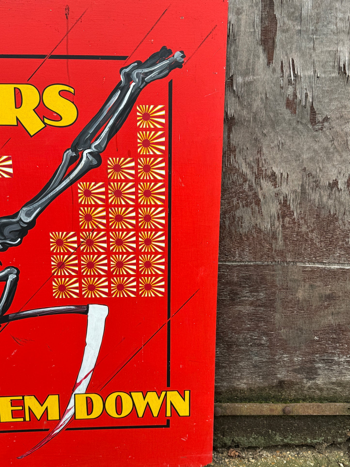WW2 American Air Force Grim Reapers Nose Art Hand Painted On Board