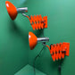 1970s Bright Orange Scissor Lamps By SIS Germany.