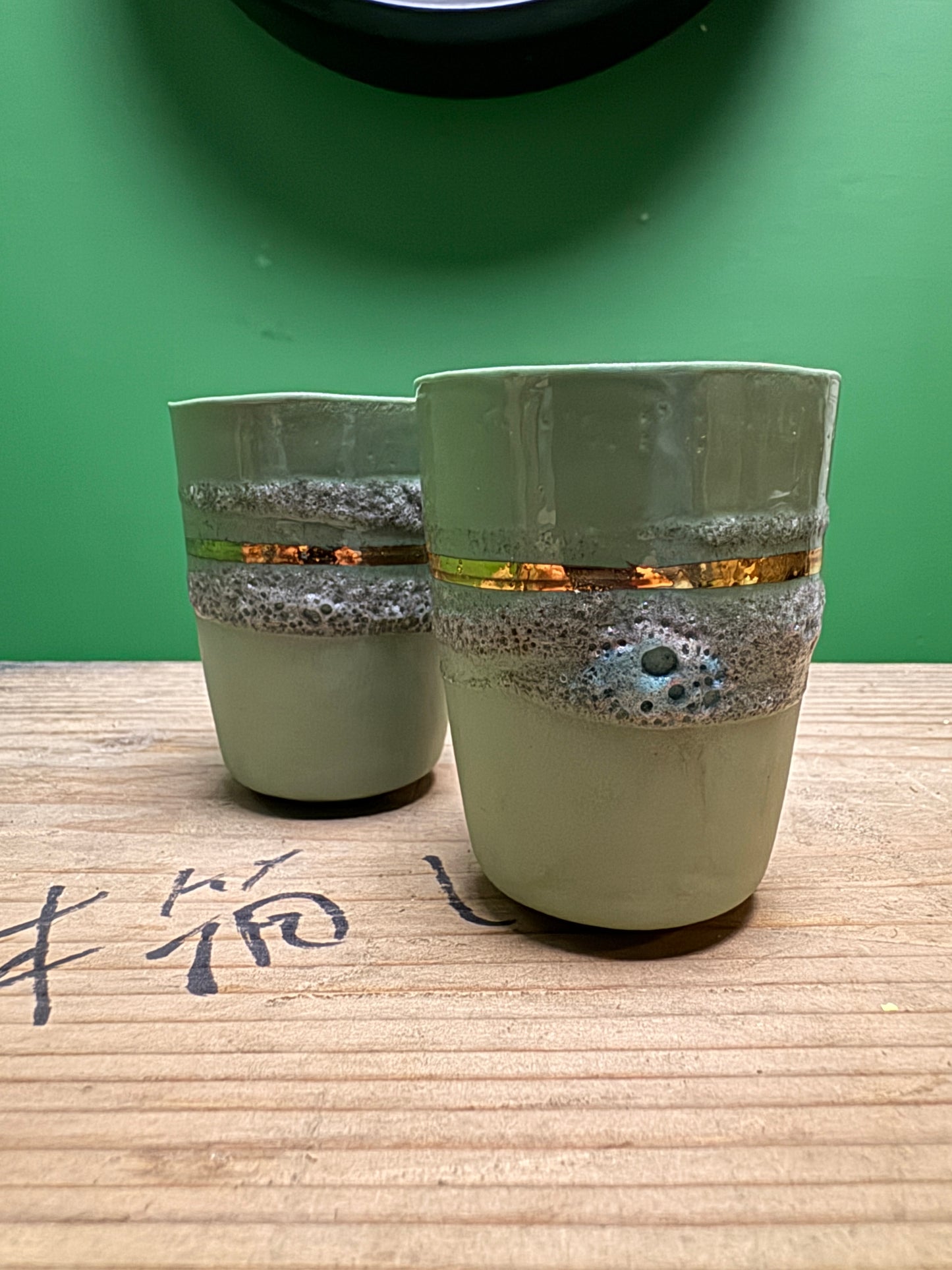 Hand Made Turkish Coffee / Espresso Cups By Renowned Design Ceramicist Saliha Kartal