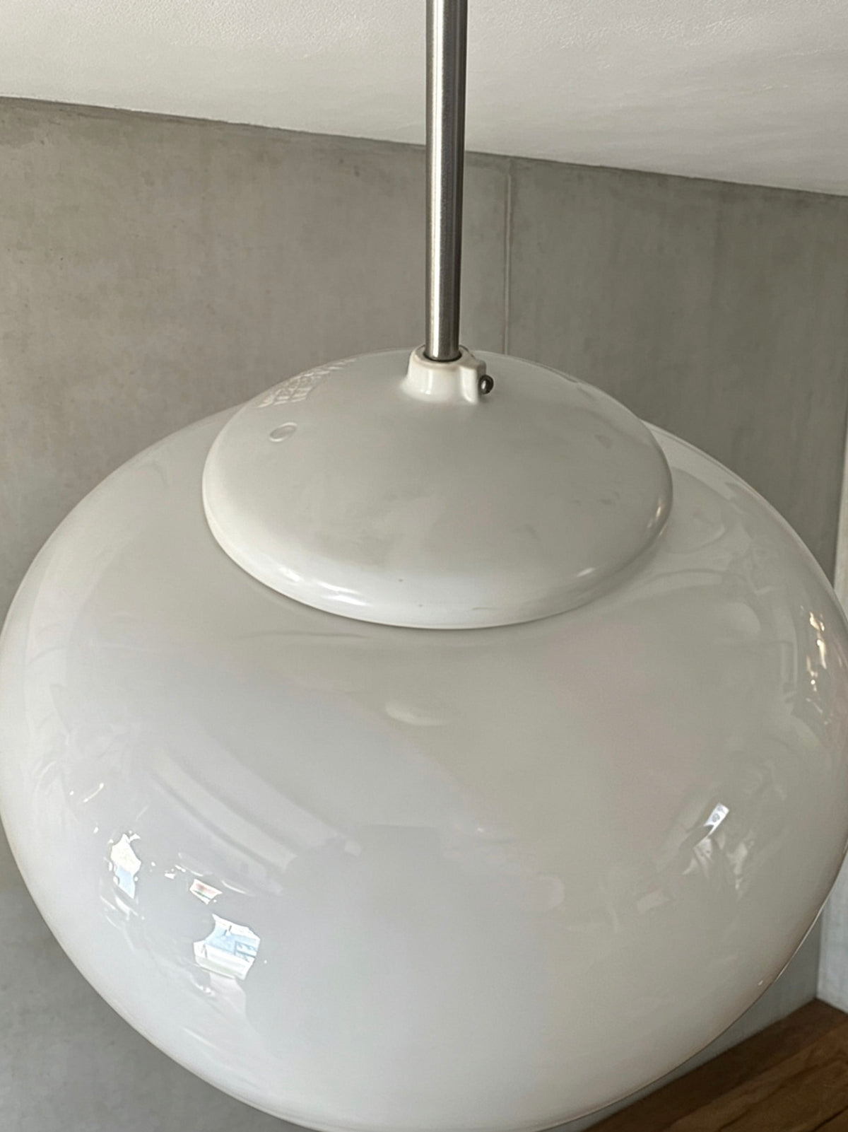 1960s Large Czech Opaline Pendant Light By Napako
