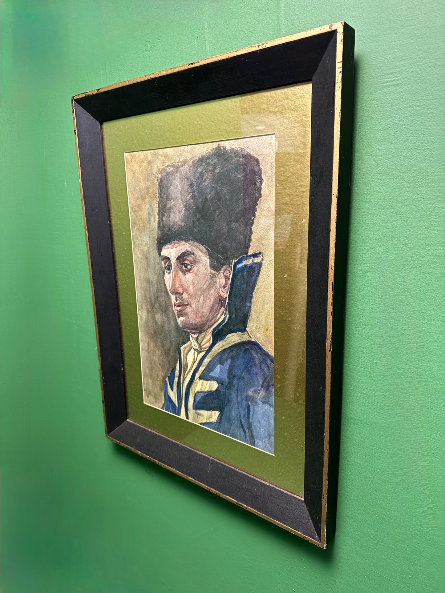 Water Colour Of A Prussian Soldier 1963